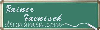 Rainer Haenisch Visitenkarte